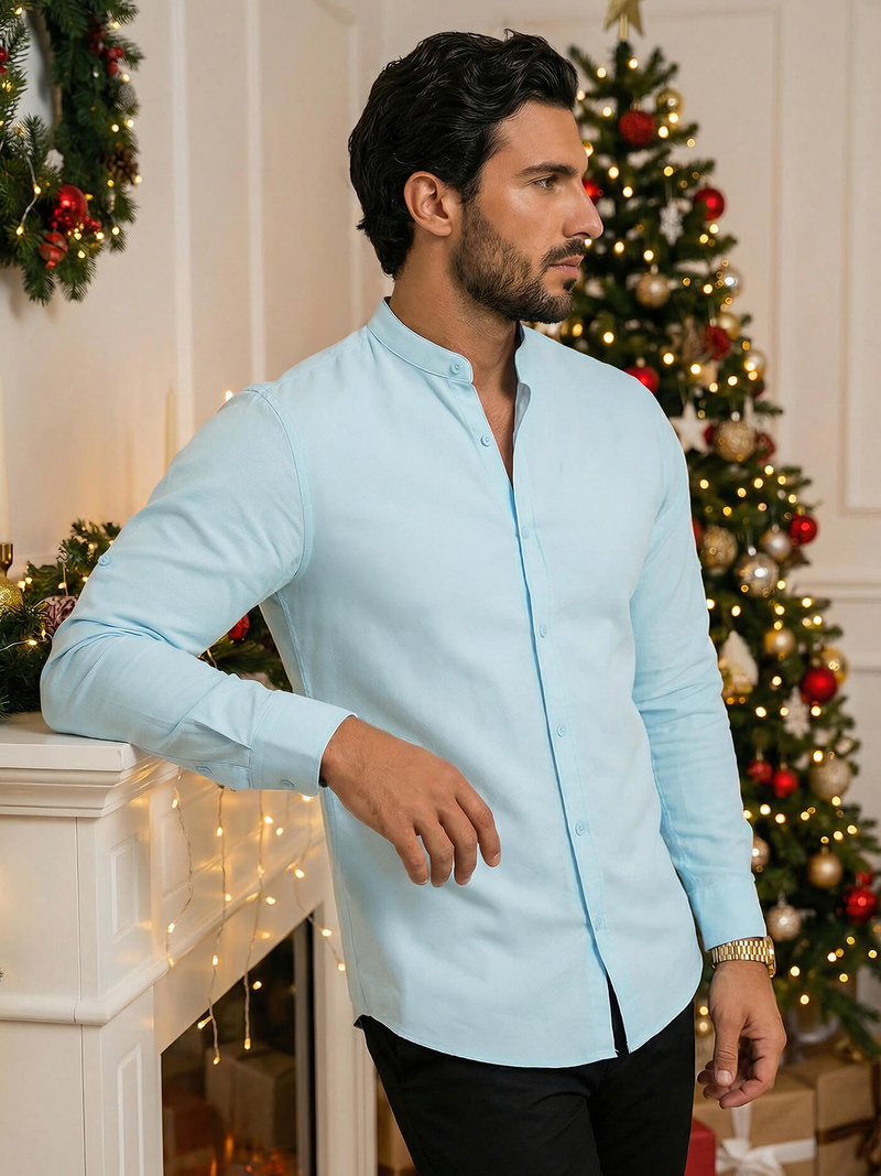 Vīriešu krekls gaiši debesu zila OZONEE O/V54