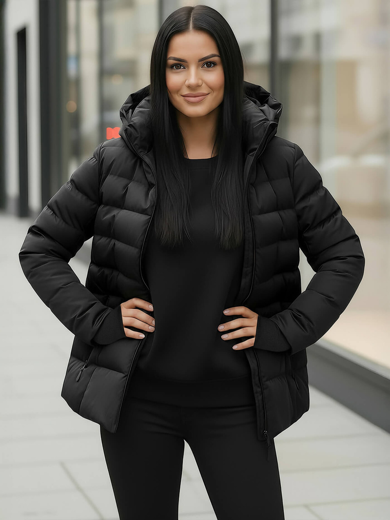 Sieviešu ziemas jaka melna OZONEE JS/M769/392