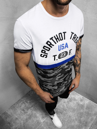 Vīriešu T-krekls balts OZONEE JS/SS10983Z