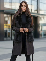 Sieviešu mētelis melns OZONEE JS/53M5200/1Z