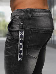 Vīriešu džinsi debesu melni OZONEE NB/MP0091N