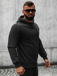 Vīriešu džemperis ar kapuci melns OZONEE O/8B156/3