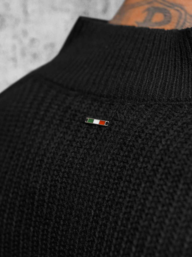 Vīriešu svīteris melns OZONEE NB/MM6020/4