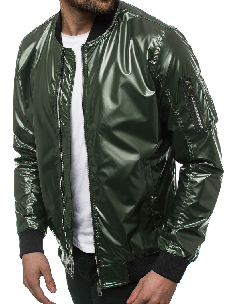 Vīriešu bomber virsjaka zaļa OZONEE N/6147