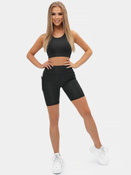 Īsi melni sieviešu legingi OZONEE O/XL008/1Z