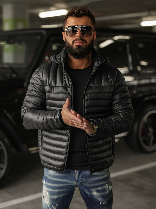 Vīriešu jaka melna OZONEE JS/16M9336/392BZ