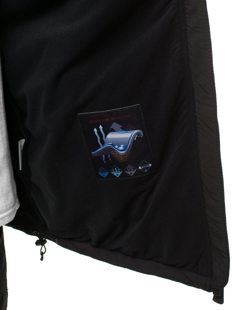 Vīriešu softshell virsjaka melni-oranža OZONEE GE/12268