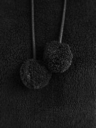 Sieviešu džemperis ar kapuci melns OZONEE JS/HH192/3