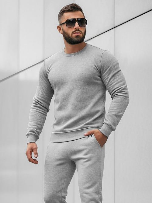 Vīriešu treniņtērps pelēks OZONEE JS/68C10380/2Z