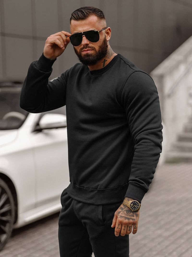 Vīriešu treniņtērps melns OZONEE JS/68C10380/3Z