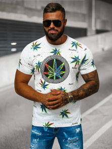 Vīriešu T-krekls balts OZONEE O/T136/1