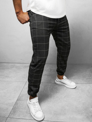  Vīriešu chino bikses melni OZONEE DJ/2276/22