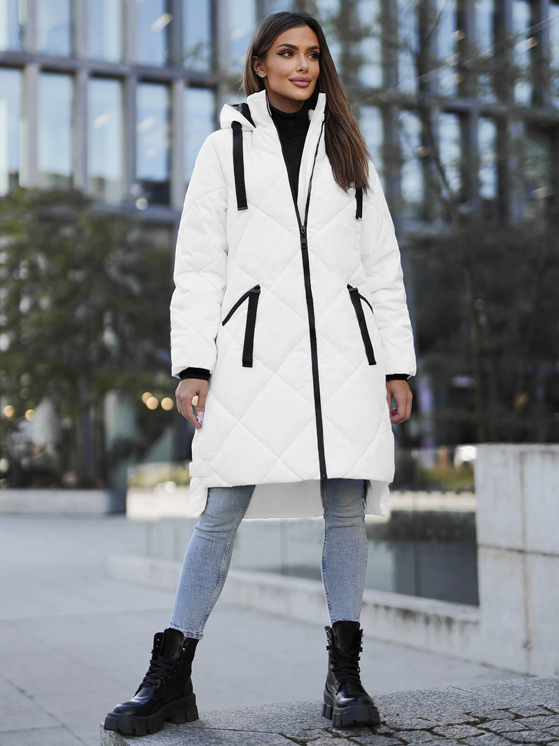 Sieviešu jaka balta OZONEE JS/5M3168/281