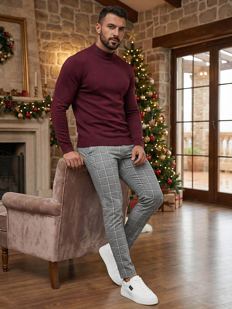 Vīriešu chino bikses tumši-grafīta OZONEE DJ/5522Z