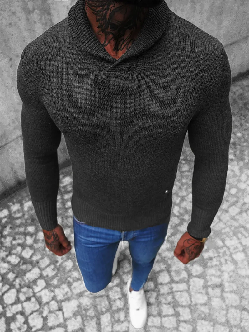 Vīriešu svīteris grafīta OZONEE NB/MM6018/3