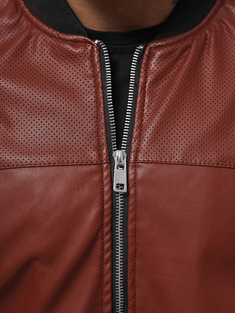 Vīriešu bomber virsjaka bordosarkana OZONEE N/6705/7Z