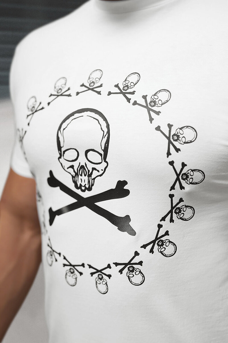 Vīriešu t-krekls balts OZONEE NB/MT3068