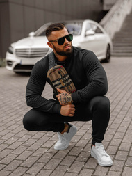 Vīriešu treniņtērps melns OZONEE JS/68C10385/3Z