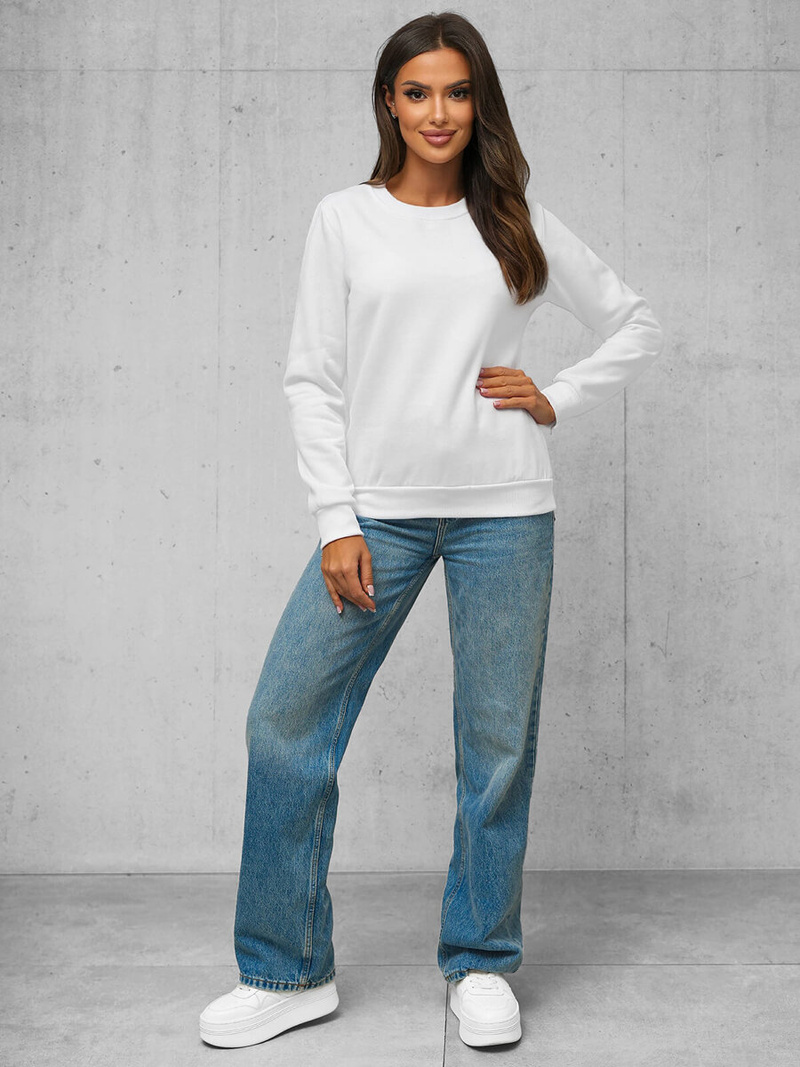 Sieviešu džemperis balts OZONEE JS/W01Z