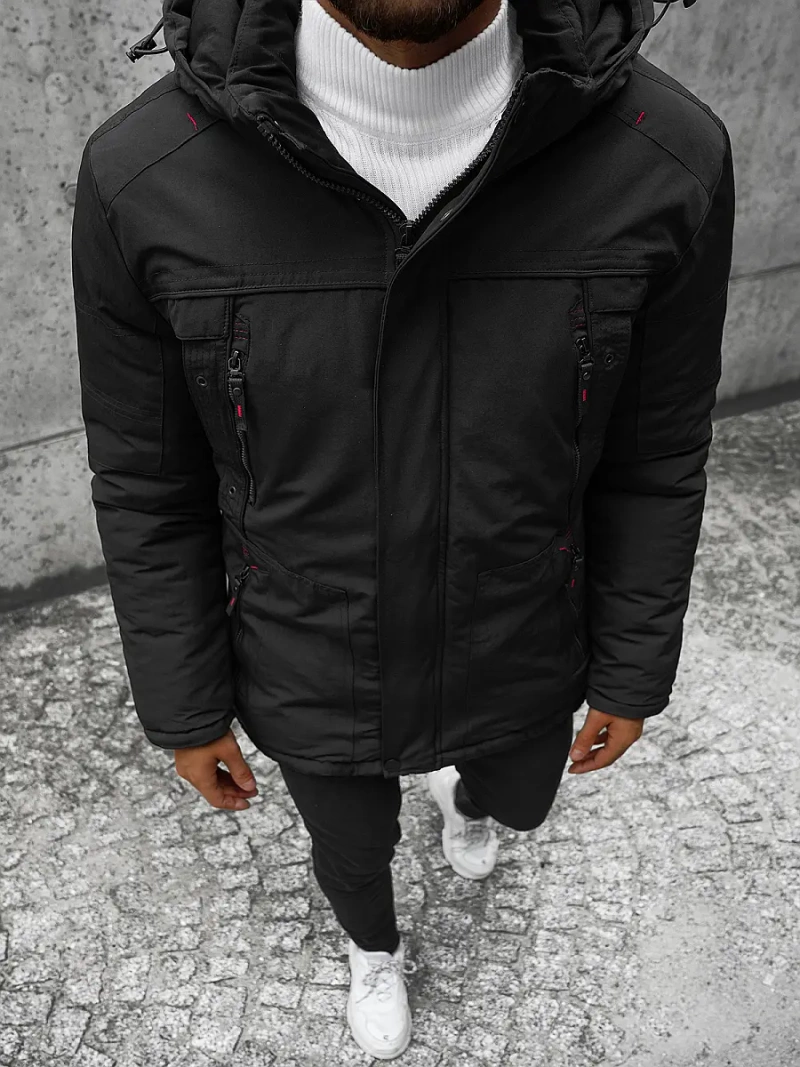 Vīriešu virsjaka melna OZONEE JS/M713/392