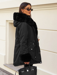 Sieviešu ziemas jaka melna OZONEE JS/16M9062/392Z