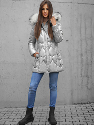 Sieviešu ziemas jaka sudraba OZONEE JS/M9051/92