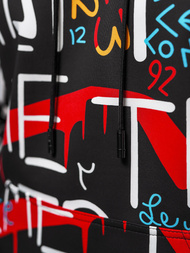 Vīriešu džemperis ar kapuci melns OZONEE JS/8B1233/3