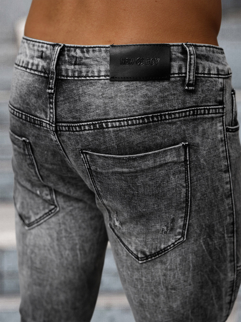 Vīriešu džinsi debesu melni OZONEE NB/MP0069N