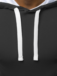 Vīriešu T-krekls ar kapuci grafīta OZONEE O/1273Z