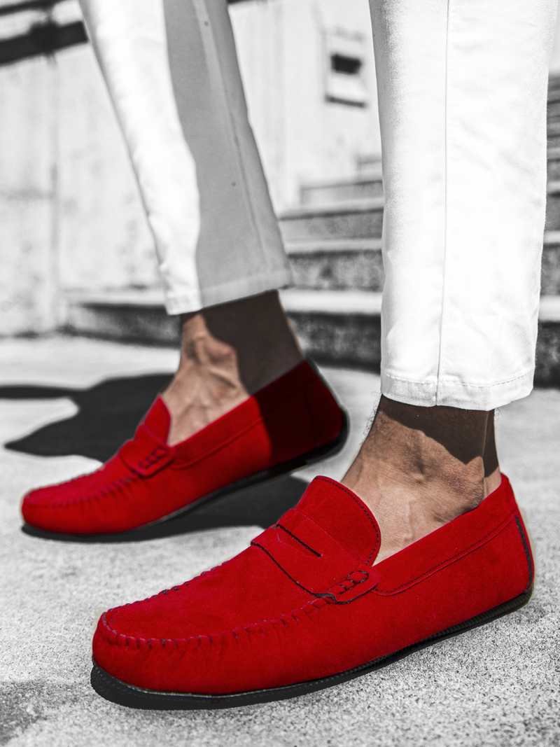 Vīriešu apavi slip on sarkanas T/125