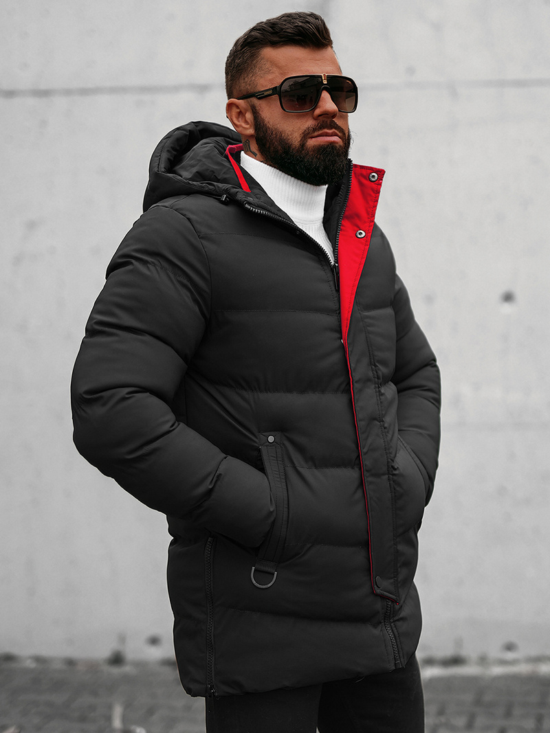 Vīriešu virsjaka melna OZONEE N/7330Z