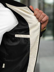 Vīriešu ādas virsjaka ecru OZONEE JS/11Z8107