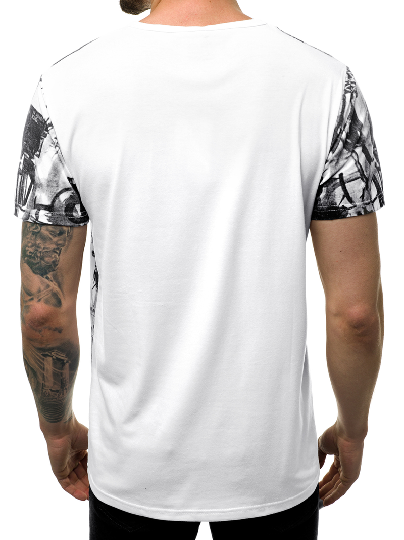 Vīriešu T-krekls balts OZONEE JS/KS1987