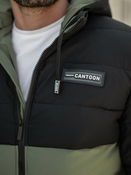 Vīriešu parka melni-zaļa OZONEE JS/31M5083/136