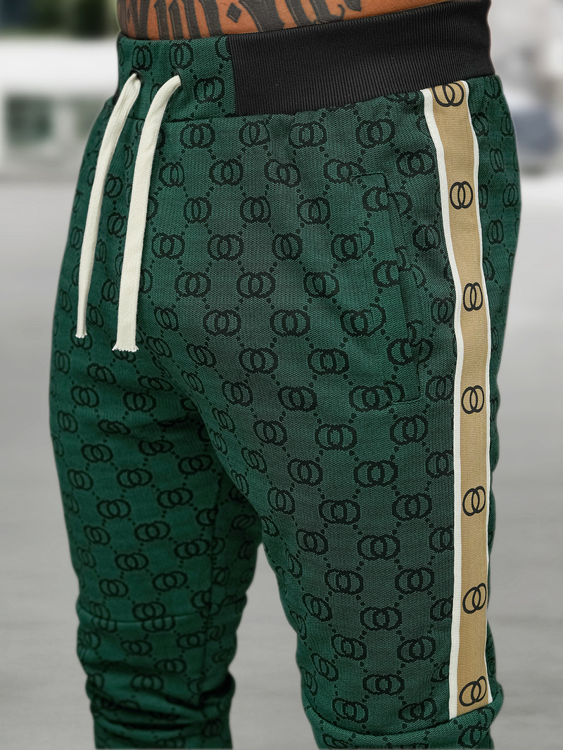 Vīriešu treniņtērps zaļš OZONEE O/FF5110AB