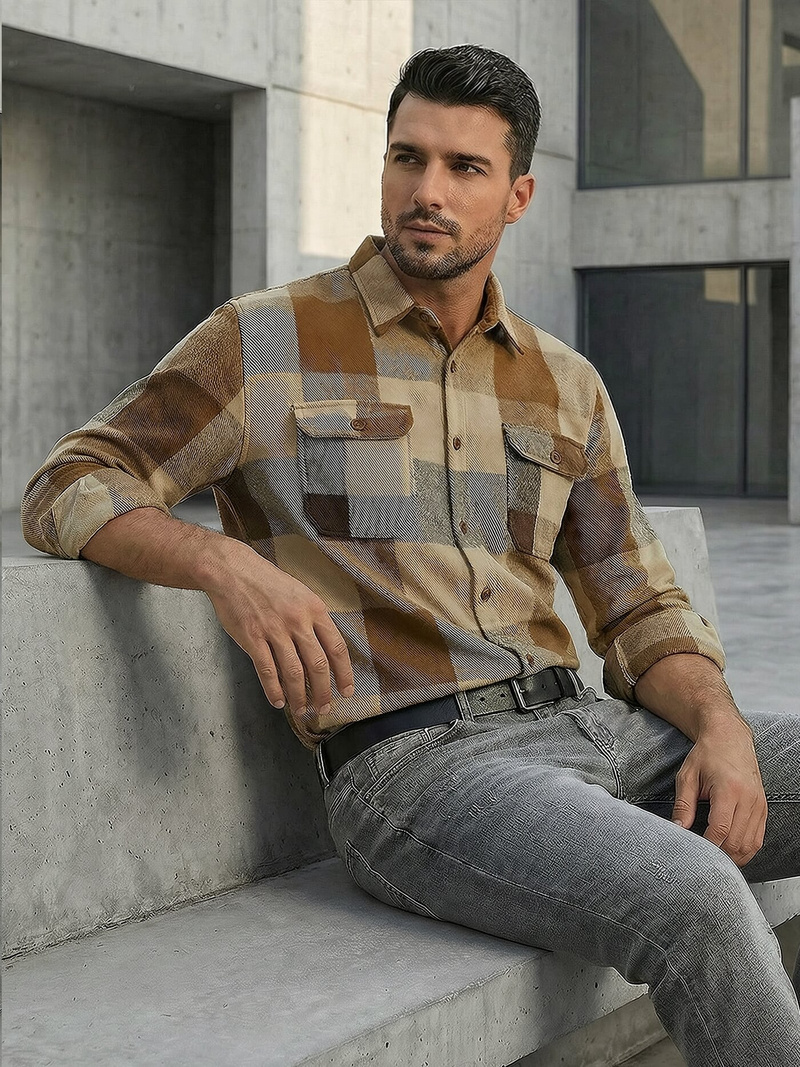 Vīriešu krekls camel OZONEE NB/MC728KZ