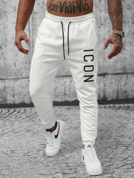 Vīriešu sporta bikses baltas OZONEE O/D9125