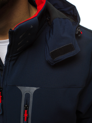 Vīriešu softshell virsjaka tumši zili-sarkana OZONEE GE/12262