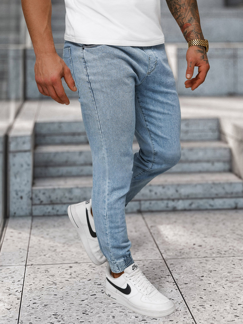 Vīriešu jogger bikses gaiši debesu zili OZONEE NB/MP0272BC