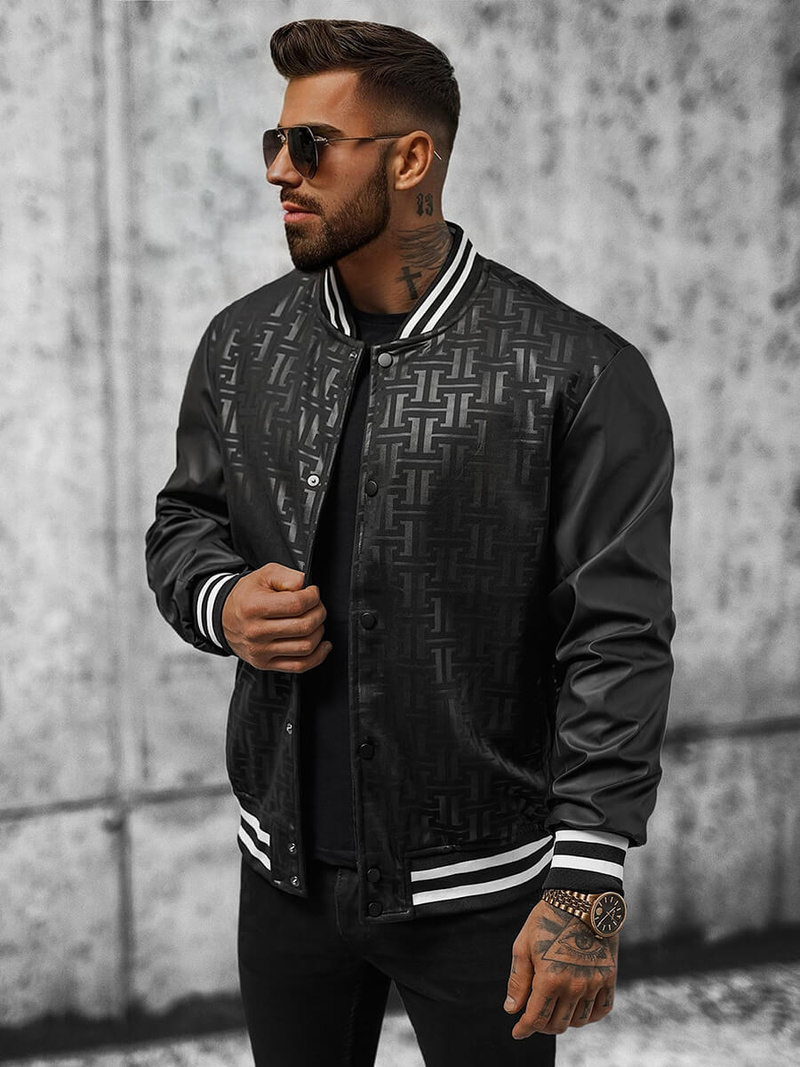 Vīriešu virsjaka debesu melna OZONEE O/3A172