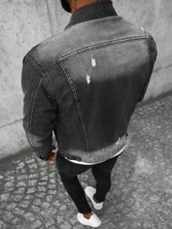 Vīriešu džinsu jaka melna OZONEE NB/MJ500N