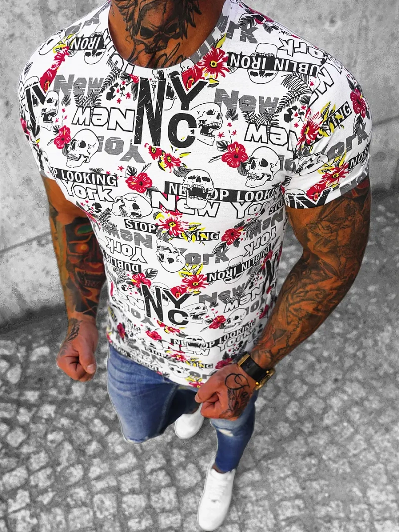 Vīriešu T-krekls Krāsains OZONEE O/BL63