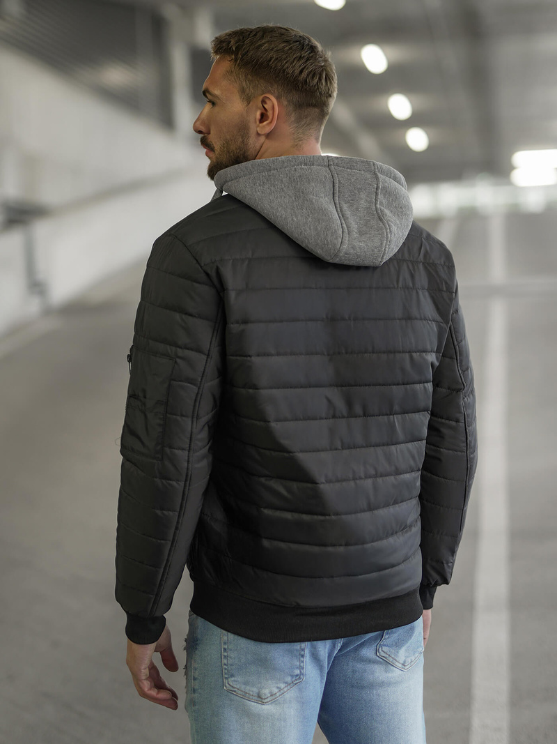 Vīriešu virsjaka melna OZONEE JS/8M985/392Z