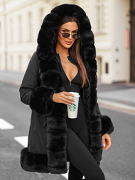 Sieviešu ziemas jaka melna OZONEE JS/11Z8089Z