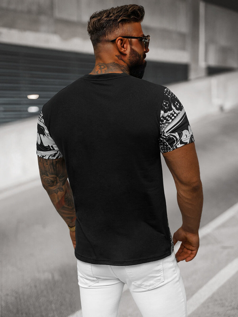 Vīriešu T-krekls Melns OZONEE O/T137/3