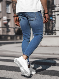 Vīriešu džinsi debesu zili OZONEE DP/0058