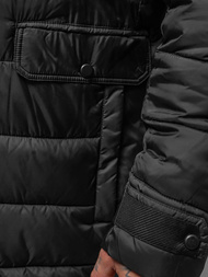 Vīriešu ziemas jaka melna OZONEE JS/22M63/392