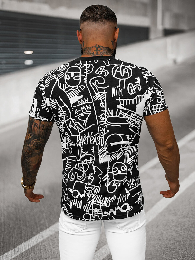 Vīriešu T-krekls Melns OZONEE O/T1269/3