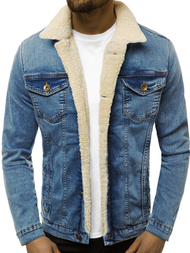 Vīriešu džinsa virsjaka gaiši-debesu zila OZONEE BN/5941