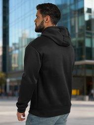 Vīriešu džemperis ar kapuci melna OZONEE JS/8B1983/3